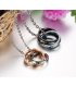 GC211 - His & Her Stainless Steel Love Engrave Couple Rings Necklaces